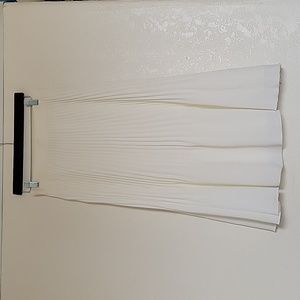 J. Crew Cream Pleated Midi Skirt